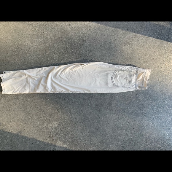 White boyfriend fit leather super high rise trouser - Picture 4 of 6